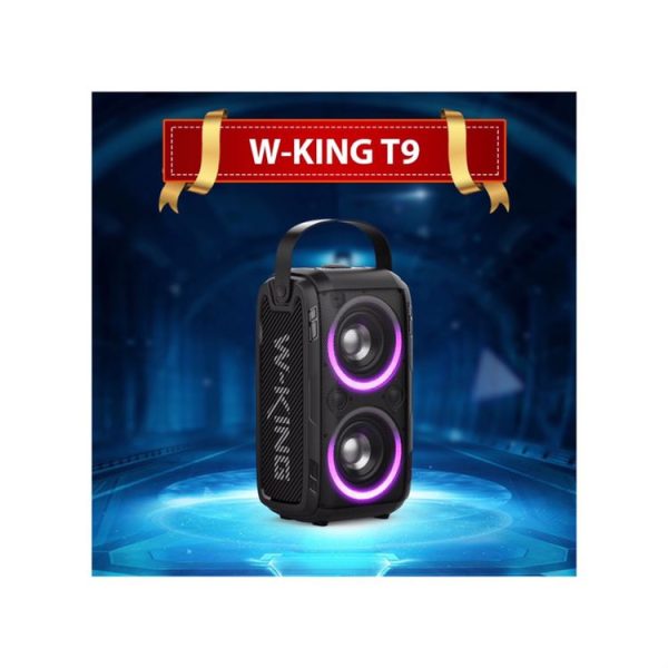 اسپیکر بلوتوث مدل W-KING T9 80W +ميكروفن و ريموت بيسيم